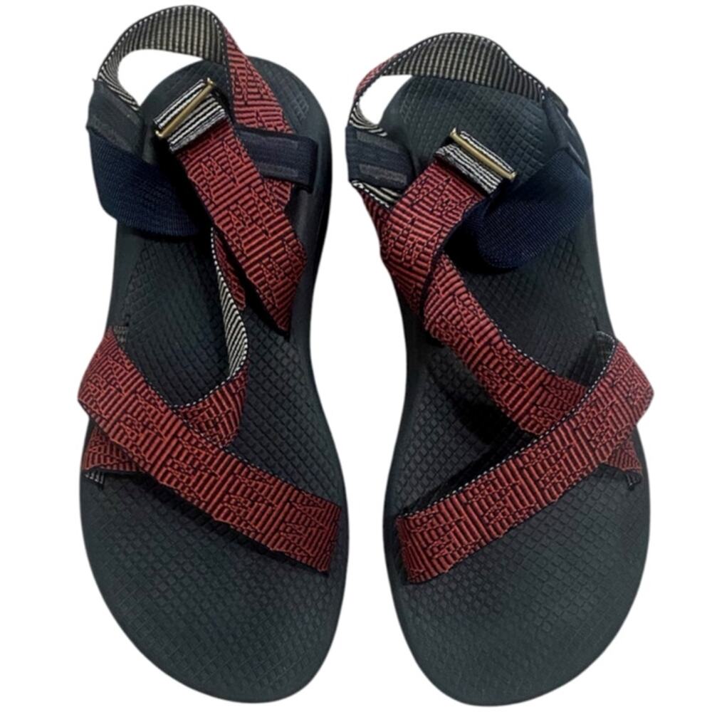 Chaco Women 11 Z1 Classic Sandal Bloop Navy Spice Strap Hiking Geometric